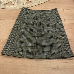 Cabi wool blend green skirt womens 8